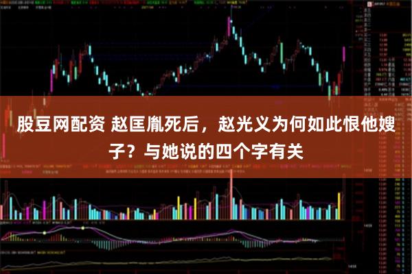 股豆网配资 赵匡胤死后，赵光义为何如此恨他嫂子？与她说的四个字有关